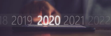 Photo of hand on a keyboard highlighting 2020