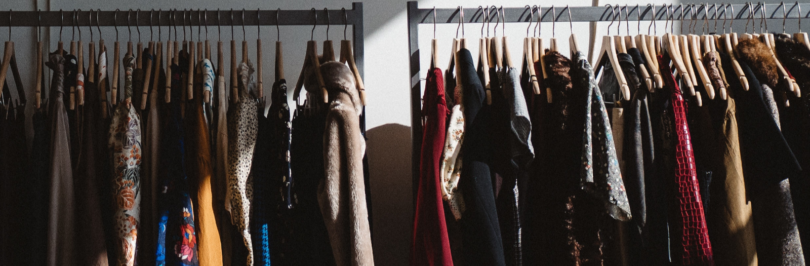 clothes in closet