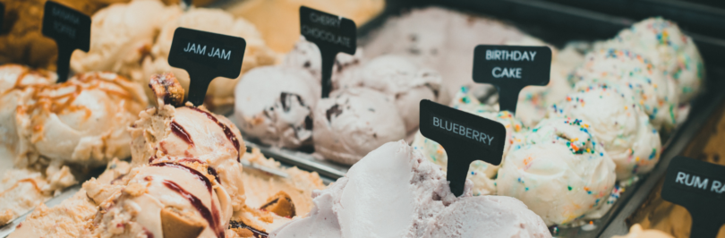 containers-of-ice-cream-on-display