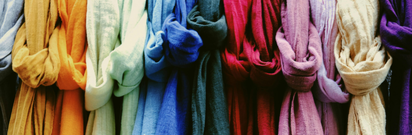 multicolored-fabrics-hung-up