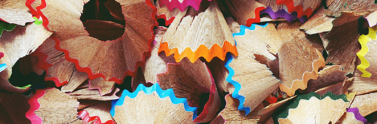 Pencil crayon shavings