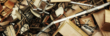 Pile of discarded wood pieces