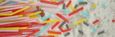 Colourful straws and microplastics