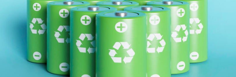 a collection of recyclable batteries