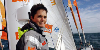 Ellen MacArthur on sailboat