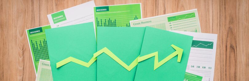 green financial charts
