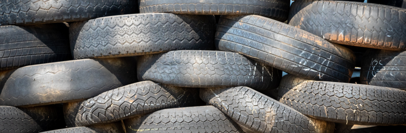 Stack of abandoned tires