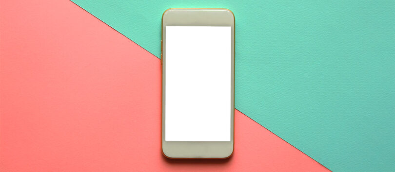 cellphone on colorful background