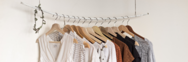 shirts hanging on clothing rack